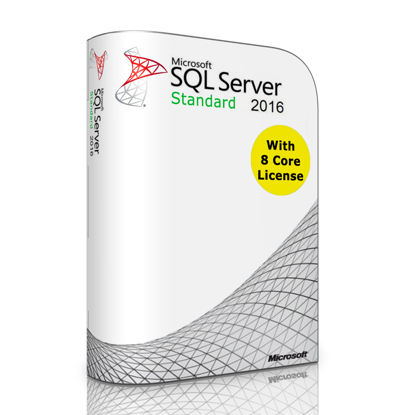 Picture of Microsoft SQL Server 2016 Standard with 8 Core License, unlimited User CALs, New