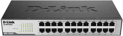 Picture of D-Link Fast Ethernet Switch, 24 Port Unmanaged 10/100 Mbps Desktop Rackmount Network Internet Hub (DES-1024D)