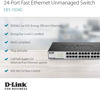 Picture of D-Link Fast Ethernet Switch, 24 Port Unmanaged 10/100 Mbps Desktop Rackmount Network Internet Hub (DES-1024D)