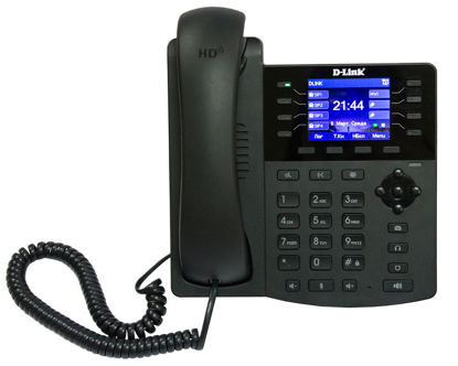 Picture of DPH-150SE IP Phone with color LCD, 1 10/100Base-TX PoE WAN port and 1 10/100Base-TX LAN port