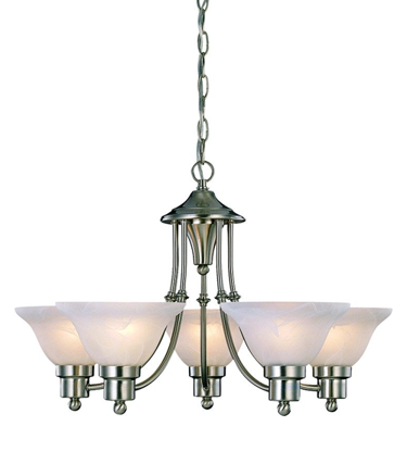 Picture of 5 Glass Cup Chandelier Ceiling Light