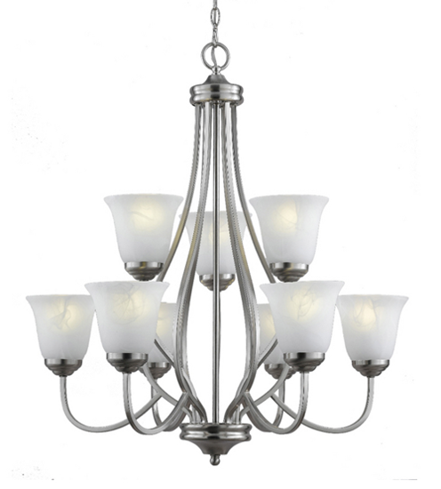 Picture of 9 Glass Chandelier With Finish Chrome Pendent