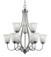 Picture of 9 Glass Chandelier With Finish Chrome Pendent