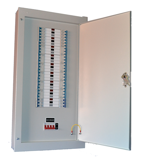 Picture of Powertec 12 Way 100A Three Phase(TPN) Distribution Board C/W MCB